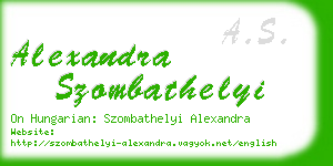 alexandra szombathelyi business card